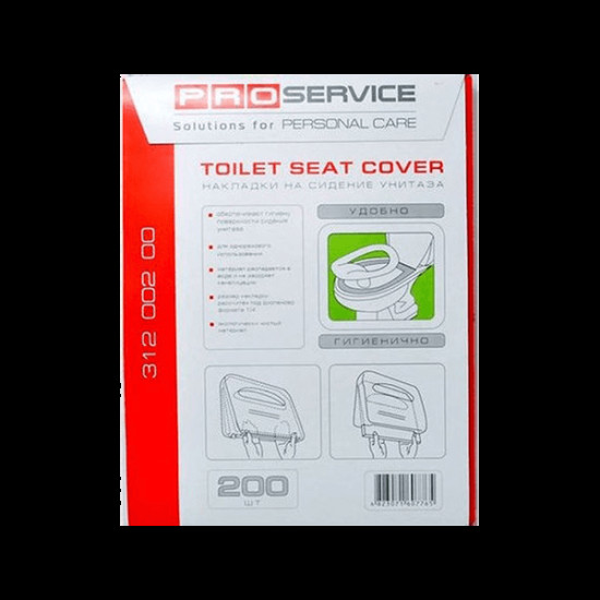 Накладки для унітазу Pro Service 1/4 складання 200 шт (30973z)