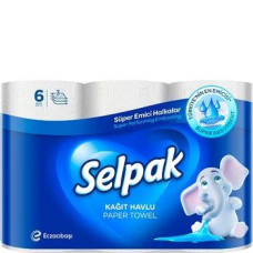 Рушники паперові Selpak 3-шарові 6 рулонів