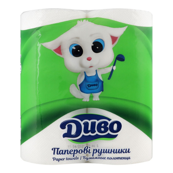 Рушники паперові Диво 2-шарові 2 рулони (29295z)