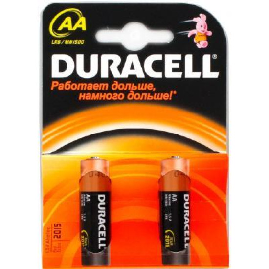 Батарейка АА 2шт Duracell Basic 1.5 V LR6 алкалінова Бельгія (57240z)