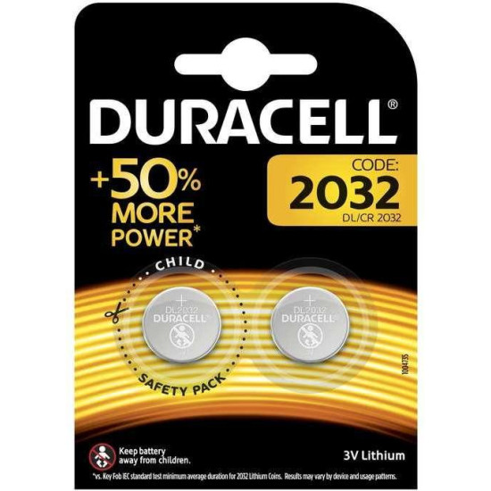 Батарейка CR-2032 2шт Duracell 3V літієва Китай (57340z)