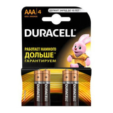 Батарейка ААА 4шт Duracell Basic 1.5 V LR03 алкалінова Бельгія