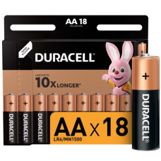 Батарейка АА 18шт Duracell Basic 1.5 V LR6 алкалінова Бельгія