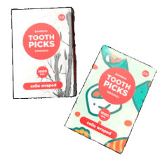 Зубочистки 1000шт бамбук в індивідуальній упаковці К-Tooth Picks