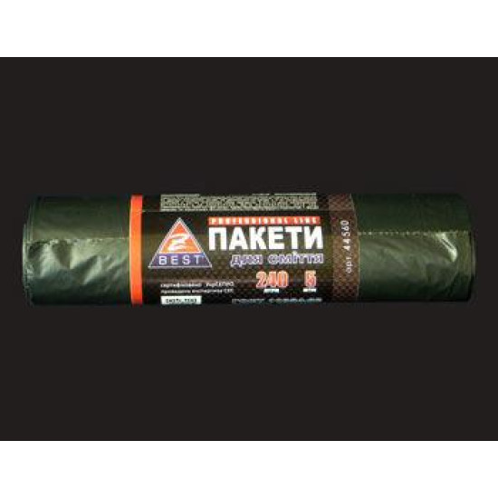 Пакети для сміття Z-Best чорні 240л 5шт 90*125 40мк (44560z)