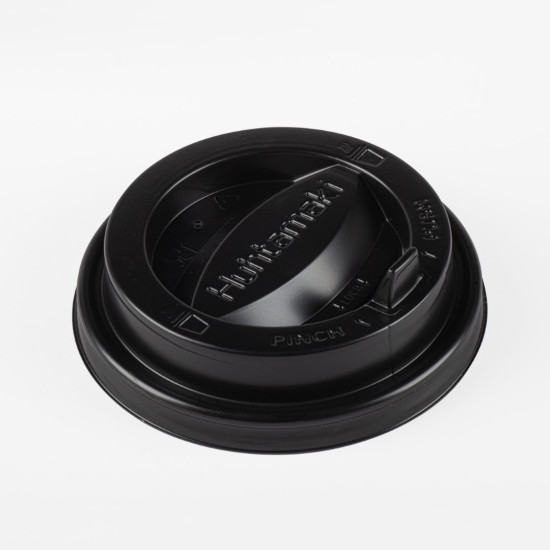 Кришки для стаканів Huhtamaki чорні d 80 200-250мл 100 шт (41700п)